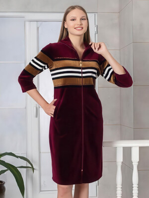 Купить Халат велюровый женский на молнии COCOON O22-1425 в Украина