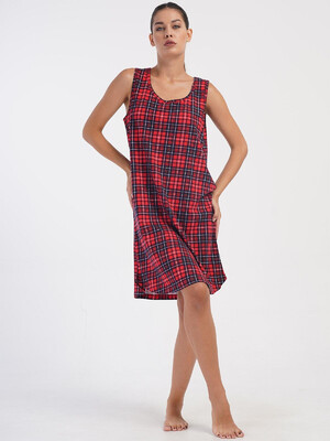 Купить Хлопковая туника большого размера без рукавов VIENETTA 4070343029 в Украина в Lingerie.ua - Одяг для дому та відпочинку, Фото 3