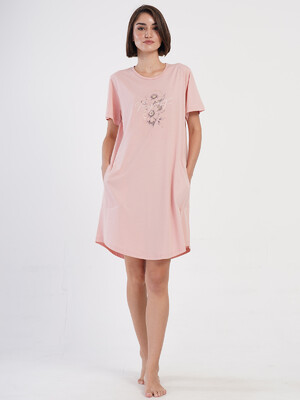 Купить Бавовняна туніка великого розміру з коротким рукавом VIENETTA 4053530000 в Украина в Lingerie.ua - Одяг для дому та відпочинку, Фото 2