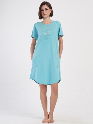 Купить Бавовняна туніка великого розміру з коротким рукавом VIENETTA 4053530000 в Украина в Lingerie.ua - Одяг для дому та відпочинку, Фото 12