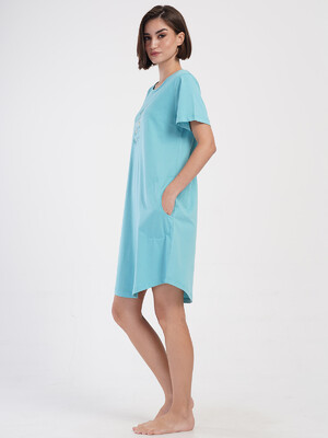 Купить Бавовняна туніка великого розміру з коротким рукавом VIENETTA 4053530000 в Украина в Lingerie.ua - Одяг для дому та відпочинку, Фото 7