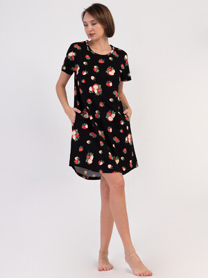 Купить Хлопковая туника большого размера с карманами VIENETTA 4090976826 в Украина в Lingerie.ua - Одяг для дому та відпочинку, Фото 3