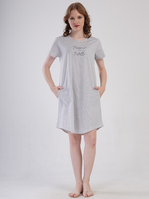 Купить Хлопковая туника с коротким рукавом VIENETTA 4080322838 в Украина в Lingerie.ua - Одяг для дому та відпочинку, Видео