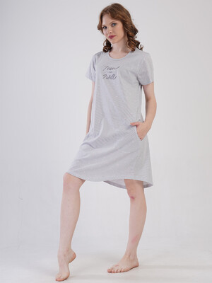 Купить Хлопковая туника с коротким рукавом VIENETTA 4080322838 в Украина в Lingerie.ua - Одяг для дому та відпочинку, Фото 4