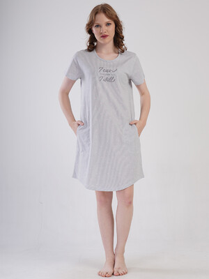 Купить Хлопковая туника с коротким рукавом VIENETTA 4080322838 в Украина в Lingerie.ua - Одяг для дому та відпочинку, Фото 5