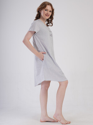 Купить Хлопковая туника с коротким рукавом VIENETTA 4080322838 в Украина в Lingerie.ua - Одяг для дому та відпочинку, Фото 6