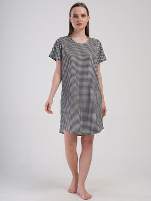 Купить Хлопковая туника большого размера с коротким рукавом VIENETTA 4100956331 в Украина в Lingerie.ua - Одяг для дому та відпочинку, Фото 2