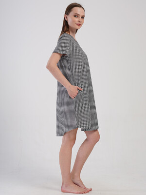 Купить Хлопковая туника большого размера с коротким рукавом VIENETTA 4100956331 в Украина в Lingerie.ua - Одяг для дому та відпочинку, Фото 5