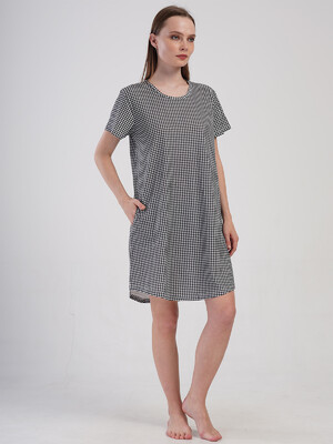 Купить Хлопковая туника большого размера с коротким рукавом VIENETTA 4100956331 в Украина в Lingerie.ua - Одяг для дому та відпочинку, Фото 7