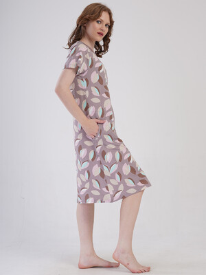 Купить Хлопковый халат на молнии с коротким рукавом VIENETTA 4091320821 в Украина в Lingerie.ua - Одяг для дому та відпочинку, Фото 2