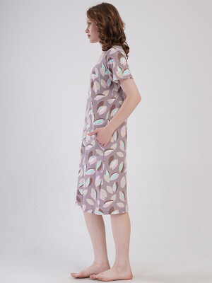 Купить Хлопковый халат на молнии с коротким рукавом VIENETTA 4091320821 в Украина в Lingerie.ua - Одяг для дому та відпочинку, Фото 6