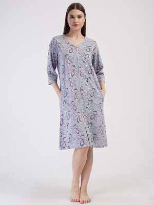 Купить Хлопковый халат на молнии VIENETTA 4082455598 в Украина в Lingerie.ua - Одяг для дому та відпочинку, Видео