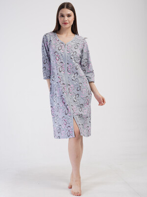Купить Хлопковый халат на молнии VIENETTA 4082455598 в Украина в Lingerie.ua - Одяг для дому та відпочинку, Фото 4