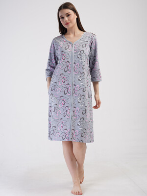 Купить Хлопковый халат на молнии VIENETTA 4082455598 в Украина в Lingerie.ua - Одяг для дому та відпочинку, Фото 5
