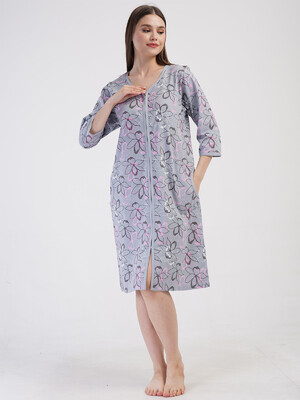 Купить Хлопковый халат на молнии VIENETTA 4082455598 в Украина в Lingerie.ua - Одяг для дому та відпочинку, Фото 7