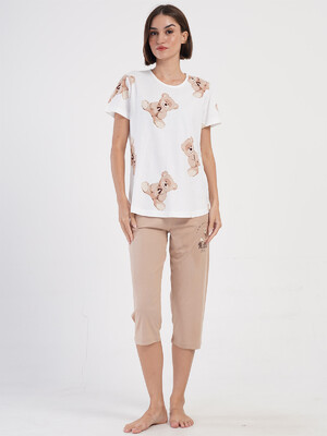 Купить Хлопковый летний комплект с капри VIENETTA 4070950566  в Украина в Lingerie.ua - Одяг для дому та відпочинку, Видео