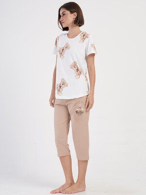 Купить Хлопковый летний комплект с капри VIENETTA 4070950566  в Украина в Lingerie.ua - Одяг для дому та відпочинку, Фото 2