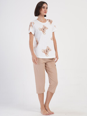 Купить Хлопковый летний комплект с капри VIENETTA 4070950566  в Украина в Lingerie.ua - Одяг для дому та відпочинку, Фото 3