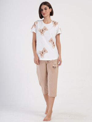 Купить Хлопковый летний комплект с капри VIENETTA 4070950566  в Украина в Lingerie.ua - Одяг для дому та відпочинку, Фото 4
