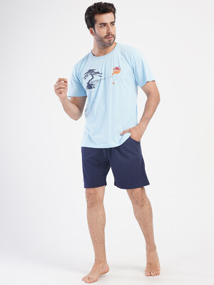 Купить Бавовняний літній костюм чоловічий з шортами VIENETTA MAN 4051340000 в Украина в Lingerie.ua - Одяг для дому та відпочинку, Фото 2