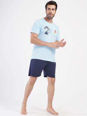 Купить Бавовняний літній костюм чоловічий з шортами VIENETTA MAN 4051340000 в Украина в Lingerie.ua - Одяг для дому та відпочинку, Фото 13