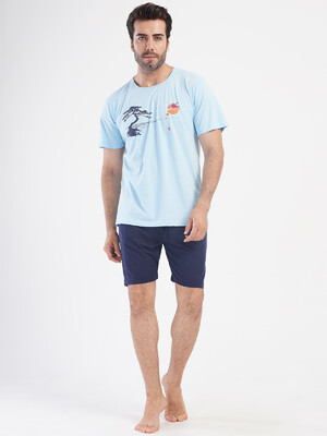 Купить Бавовняний літній костюм чоловічий з шортами VIENETTA MAN 4051340000 в Украина в Lingerie.ua - Одяг для дому та відпочинку, Фото 3