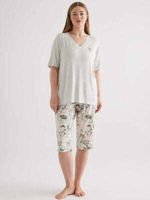 Купить Бавовняний комплект великого розміру з капрі HAYS 50509 в Украина