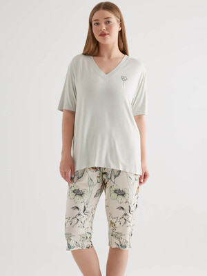 Купить Бавовняний комплект великого розміру з капрі HAYS 50509 в Украина в Lingerie.ua - Одяг для дому та відпочинку, Фото 6