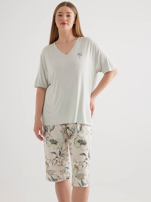 Купить Бавовняний комплект великого розміру з капрі HAYS 50509 в Украина в Lingerie.ua - Одяг для дому та відпочинку, Фото 7