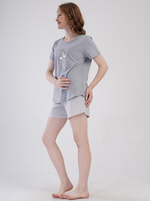 Купить Бавовняний комплект жіночий з футболки та шортів VIENETTA 4080282838 в Украина в Lingerie.ua - Одяг для дому та відпочинку, Фото 4