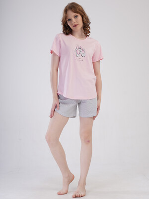 Купить Бавовняний комплект жіночий з футболки та шортів VIENETTA 4080282838 в Украина в Lingerie.ua - Одяг для дому та відпочинку, Фото 7