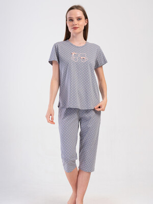 Купить Летний хлопковый комплект с капри VIENETTA 4084501248 в Украина в Lingerie.ua - Одяг для дому та відпочинку, Фото 2