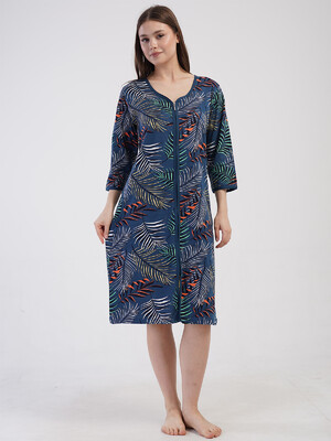 Купить Хлопковый халат большого размера на молнии VIENETTA 4100695136 в Украина