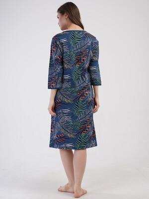 Купить Хлопковый халат большого размера на молнии VIENETTA 4100695136 в Украина в Lingerie.ua - Одяг для дому та відпочинку, Фото 4