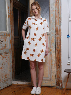 Купить Летний халат на пуговицах с коротким рукавом VIENETTA 4120246908 в Украина в Lingerie.ua - Одяг для дому та відпочинку, Фото 2