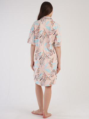 Купить Хлопковый халат на пуговицах с коротким рукавом VIENETTA 3070056448 в Украина в Lingerie.ua - Одяг для дому та відпочинку, Фото 4