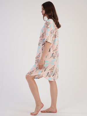 Купить Хлопковый халат на пуговицах с коротким рукавом VIENETTA 3070056448 в Украина в Lingerie.ua - Одяг для дому та відпочинку, Фото 5