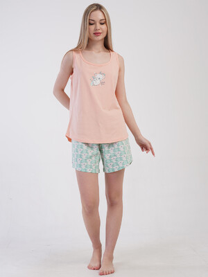 Купить Хлопковый комплект из майки и шорт VIENETTA 4101097973 в Украина в Lingerie.ua - Одяг для дому та відпочинку, Фото 8