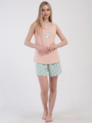 Купить Хлопковый комплект из майки и шорт VIENETTA 4101097973 в Украина в Lingerie.ua - Одяг для дому та відпочинку, Фото 9