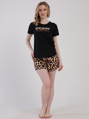 Купить Хлопковый комплект женский с шортами VIENETTA 5021624962 в Украина в Lingerie.ua - Одяг для дому та відпочинку, Фото 4