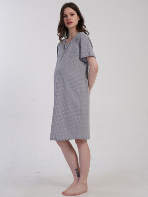 Купить Бавовняна туніка для вагітних і годуючих мам VIENETTA 5033081248 в Украина в Lingerie.ua - Одяг для дому та відпочинку, Фото 2