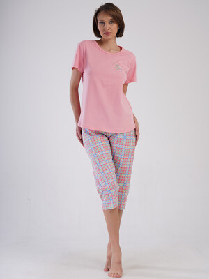 Купить Бавовняний домашній комплект великого розміру з капрі VIENETTA 4091450050 в Украина в Lingerie.ua - Одяг для дому та відпочинку, Фото 4