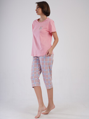 Купить Бавовняний домашній комплект великого розміру з капрі VIENETTA 4091450050 в Украина в Lingerie.ua - Одяг для дому та відпочинку, Фото 5