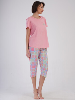 Купить Бавовняний домашній комплект великого розміру з капрі VIENETTA 4091450050 в Украина в Lingerie.ua - Одяг для дому та відпочинку, Фото 6