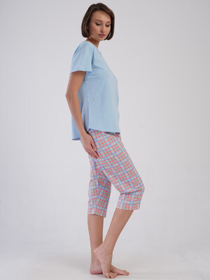 Купить Бавовняний домашній комплект великого розміру з капрі VIENETTA 4091450050 в Украина в Lingerie.ua - Одяг для дому та відпочинку, Фото 7