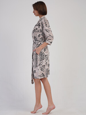 Купить Хлопковый халат женский на запах VIENETTA 4083134474  в Украина в Lingerie.ua - Одяг для дому та відпочинку, Фото 3