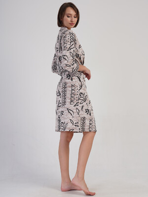 Купить Хлопковый халат женский на запах VIENETTA 4083134474  в Украина в Lingerie.ua - Одяг для дому та відпочинку, Фото 4