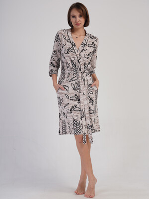 Купить Хлопковый халат женский на запах VIENETTA 4083134474  в Украина в Lingerie.ua - Одяг для дому та відпочинку, Фото 6