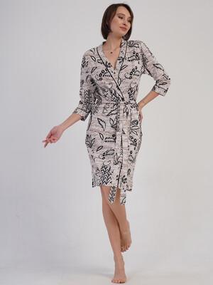 Купить Хлопковый халат женский на запах VIENETTA 4083134474  в Украина в Lingerie.ua - Одяг для дому та відпочинку, Фото 7