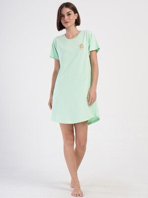 Купить Хлопковая домашняя туника с коротким рукавом VIENETTA 4070730000 в Украина в Lingerie.ua - Одяг для дому та відпочинку, Фото 2